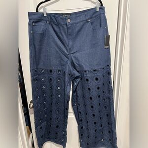 Eloquii Circular Cutout Jean Pants - NWT